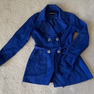 Express Women's Royal Blue Trench Coat